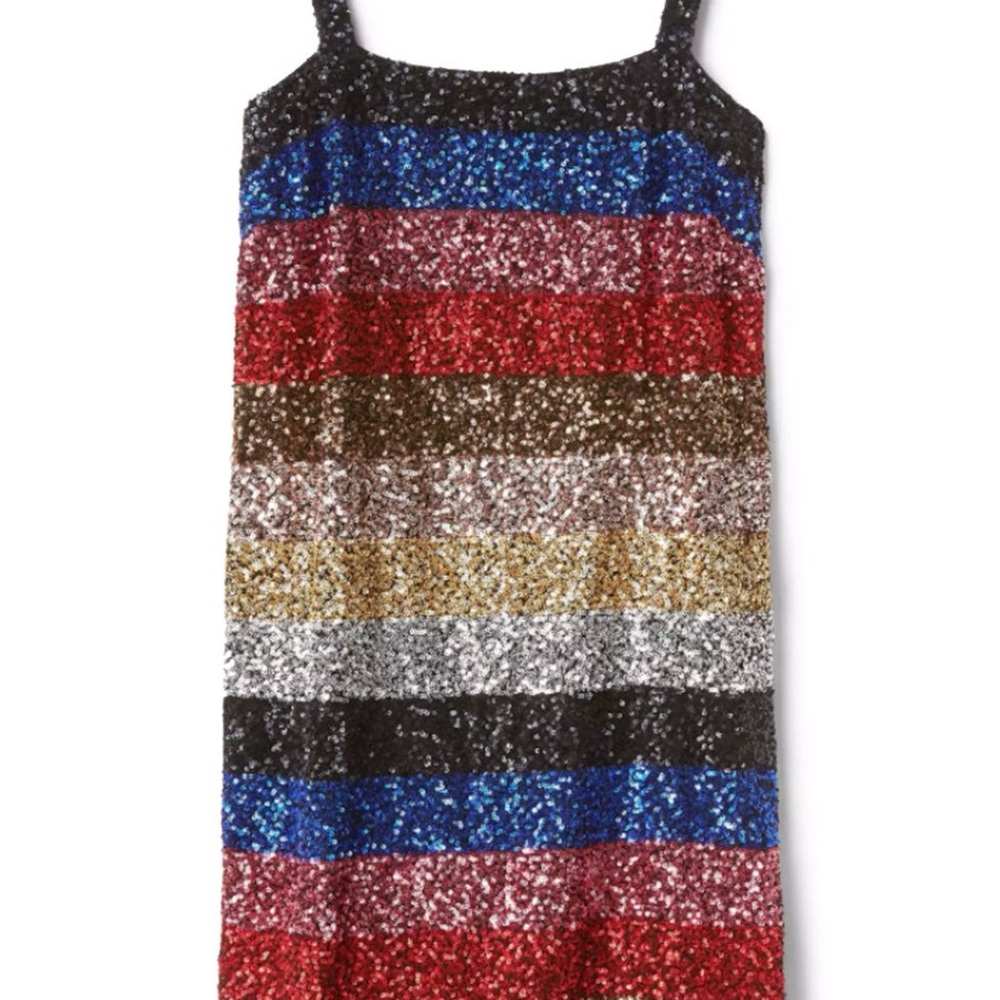 GAP Crazy Stripe Sequin Striped Dress